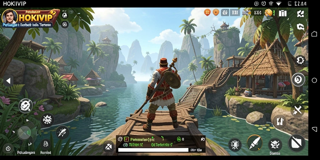 Tampilan gameplay HOKIVIP yang menakjubkan di dunia terbuka.