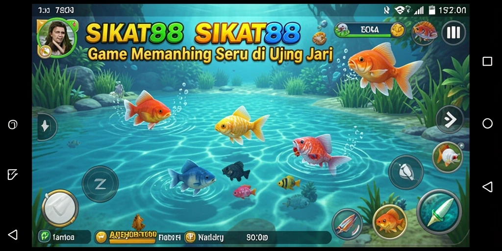 Tampilan gameplay SIKAT88 yang menampilkan aksi memancing seru.