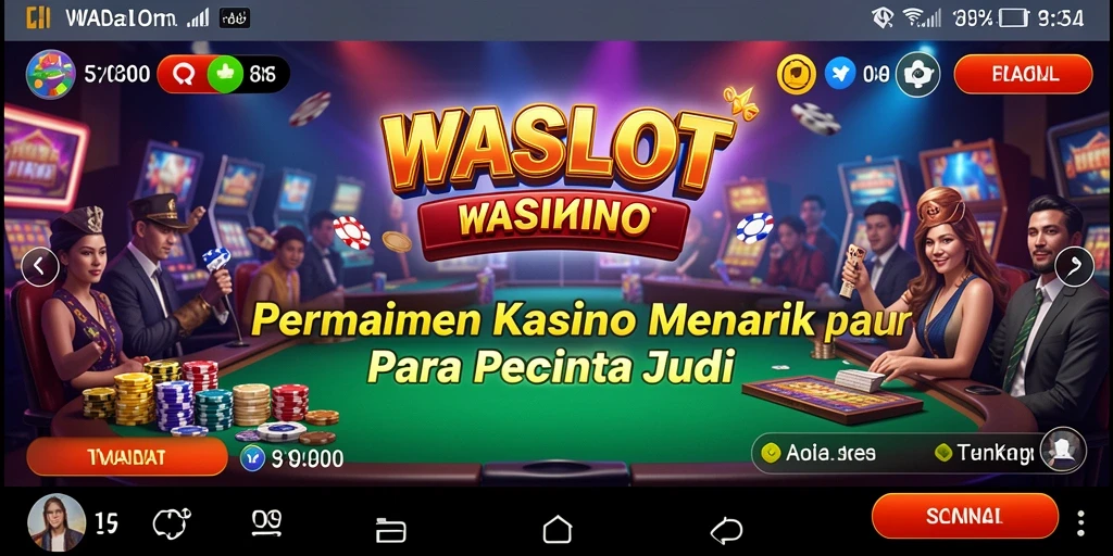 Tampilan permainan slot yang menarik di WASLOT dengan grafik yang menggugah semangat.